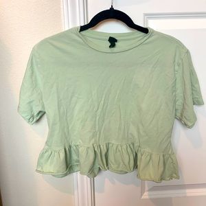 Adorable peplum baby doll blouse